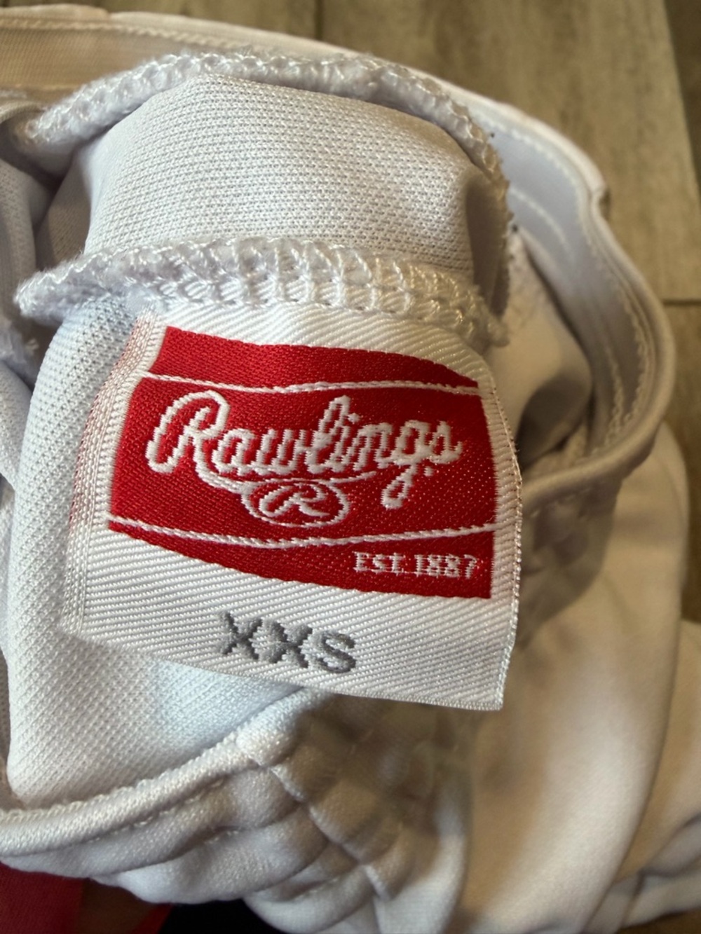 Rawlings Kids White Athletic Baseball Pants (XXS) - Picture 3 of 3